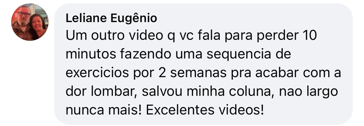 Depoimento de paciente sobre o Metodo Coluna Power