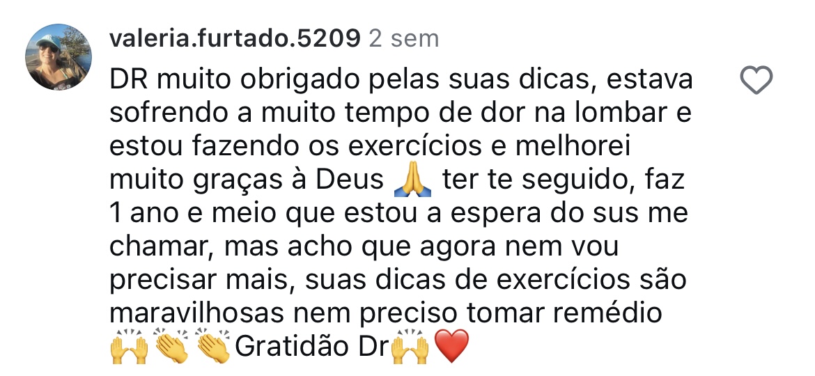 Depoimento de paciente sobre o Metodo Coluna Power